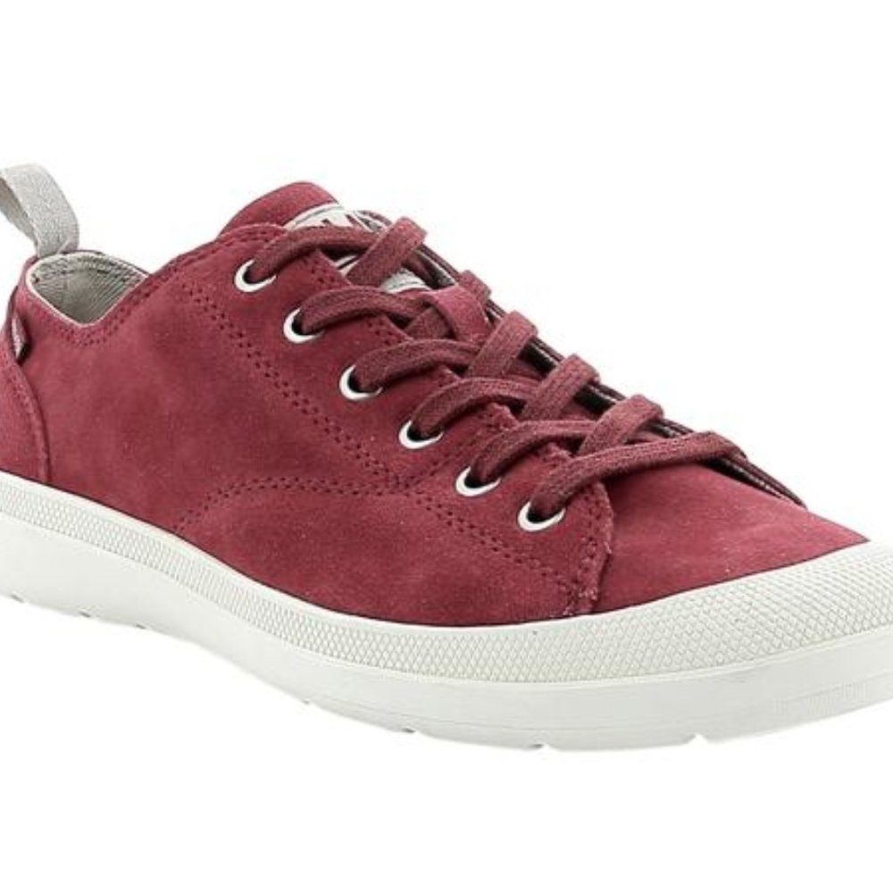 NIB Palladium Wander Lace SUEDE RIO RED SHOE